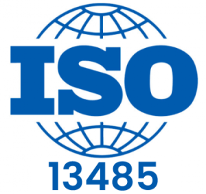 Logo de certification ISO 13485 – Laboratoires Prodisphar® certifiés pour la gestion de la qualité des dispositifs médicaux.