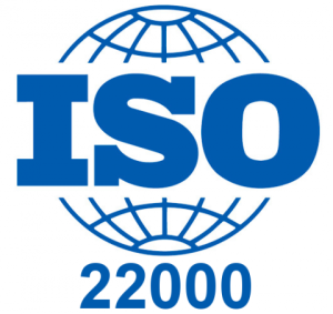 Logo de certification ISO 22000 – Laboratoires Prodisphar® certifiés pour les systèmes de gestion de la sécurité alimentaire.